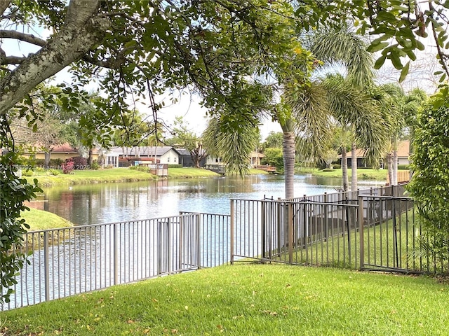 13021 NW 1st St, Plantation, FL 33325 - water view featuring a fenced backyard