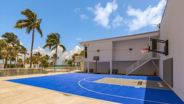 5401 Collins Ave Unit 428, Miami Beach, FL 33140 - view of basketball court featuring community basketball court and stairs