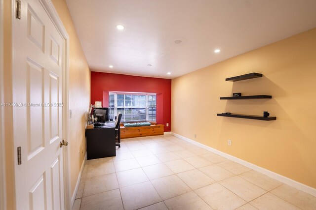 12840 SW 146th Ln, Miami, FL 33186 - office space with recessed lighting, baseboards, and light tile patterned floors