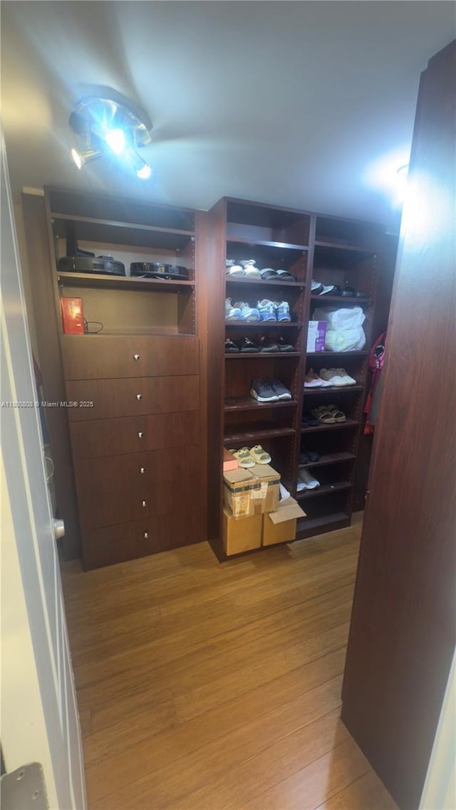 1351 NE Miami Gardens Dr Unit 1225E, Miami, FL 33179 - walk in closet featuring wood finished floors