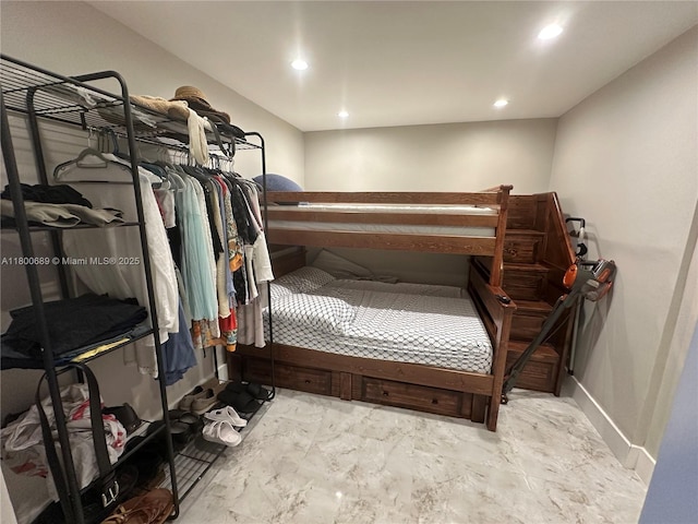 1865 S Ocean Dr Unit 17C, Hallandale Beach, FL 33009 - bedroom featuring baseboards and recessed lighting