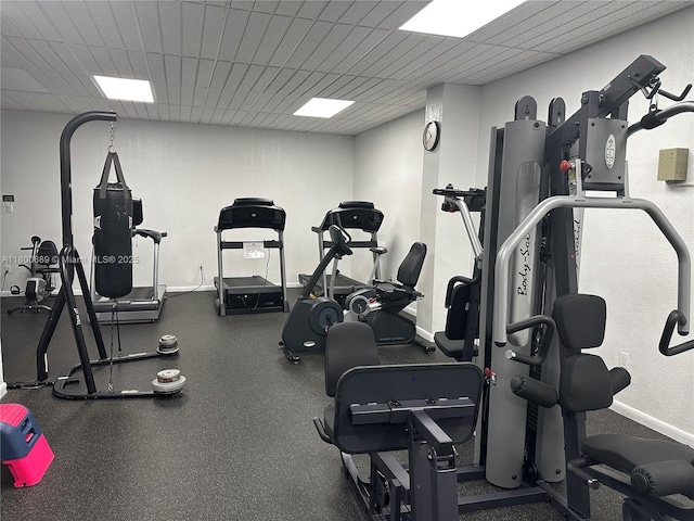 1865 S Ocean Dr Unit 17C, Hallandale Beach, FL 33009 - workout area with baseboards