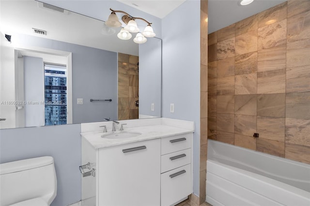 1060 Brickell Ave Unit 1811, Miami, FL 33131 - bathroom with vanity, toilet, and shower / bath combination