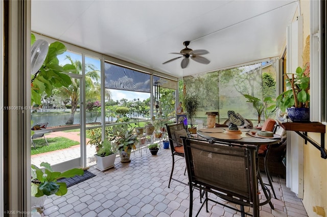 621 NW 157th Ave, Pembroke Pines, FL 33028 - sunroom with a water view and a wall of windows