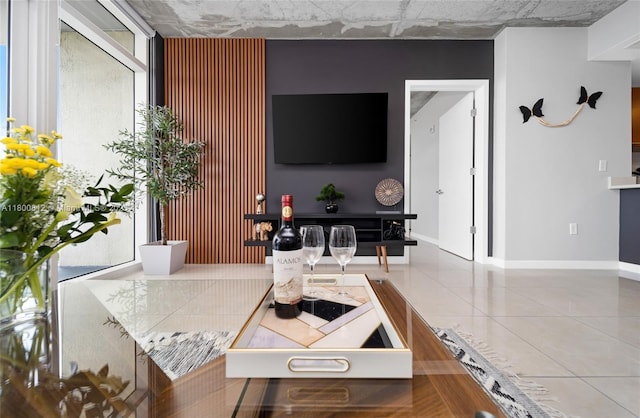 3250 NE 1st Ave Unit 806, Miami, FL 33137 - tiled living area featuring baseboards