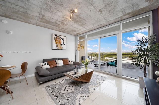 3250 NE 1st Ave Unit 806, Miami, FL 33137 - living room featuring light tile patterned floors