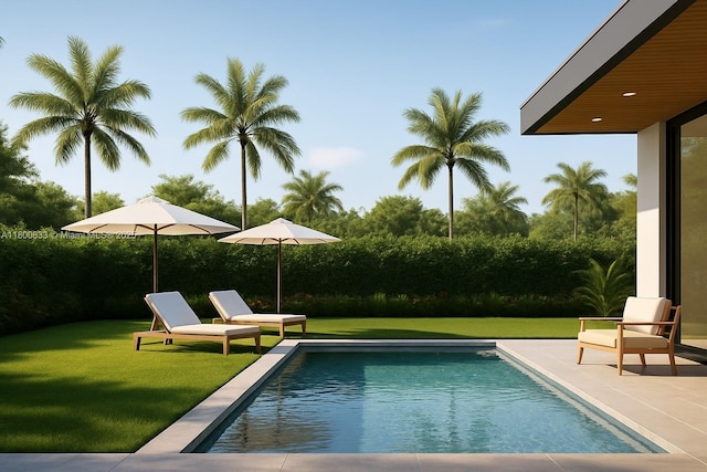 960 NE 121st St, Biscayne Park, FL 33161 - swimming pool featuring a yard