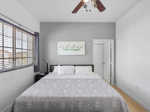 17616 SW 135th Ave, Miami, FL 33177 - carpeted bedroom featuring baseboards and ceiling fan