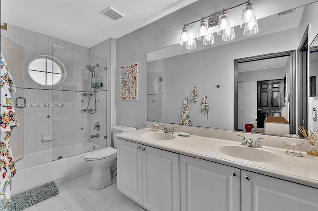 1811 SW 162nd Ave, Miramar, FL 33027 - full bath with tile patterned flooring, shower / bath combo with shower curtain, and double vanity
