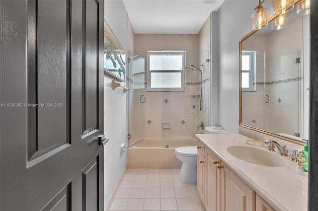1811 SW 162nd Ave, Miramar, FL 33027 - bathroom with tile patterned floors, shower / bath combination with glass door, and vanity