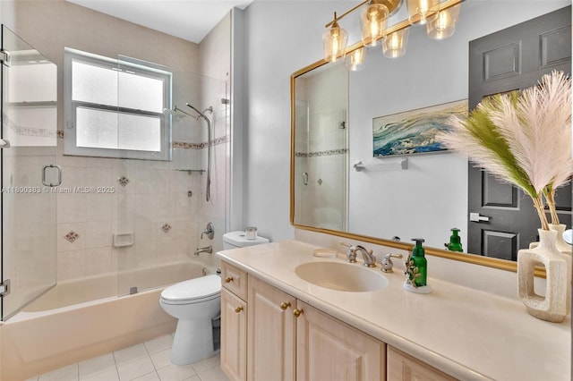 1811 SW 162nd Ave, Miramar, FL 33027 - bathroom featuring vanity, tile patterned flooring, and bath / shower combo with glass door