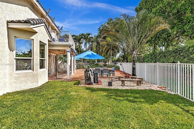 1811 SW 162nd Ave, Miramar, FL 33027 - fenced backyard with a balcony and a patio