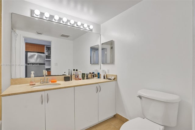 1750 N Bayshore Dr Unit 4007, Miami, FL 33132 - full bathroom featuring toilet, tile patterned flooring, and vanity