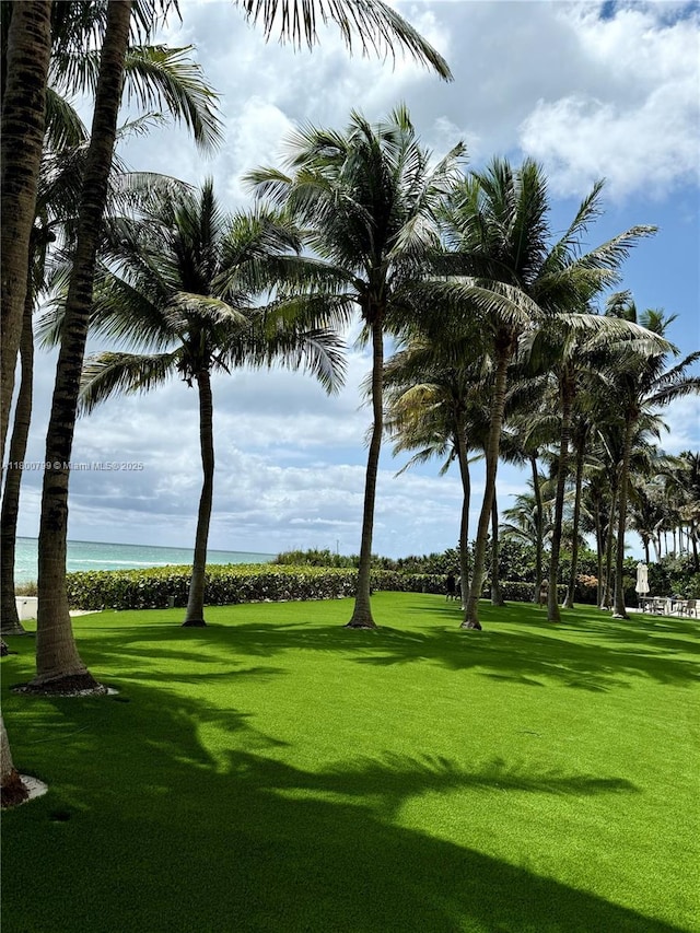 17001 Collins Ave Unit 3005, Sunny Isles Beach, FL 33160 - view of property's community featuring a lawn and a water view