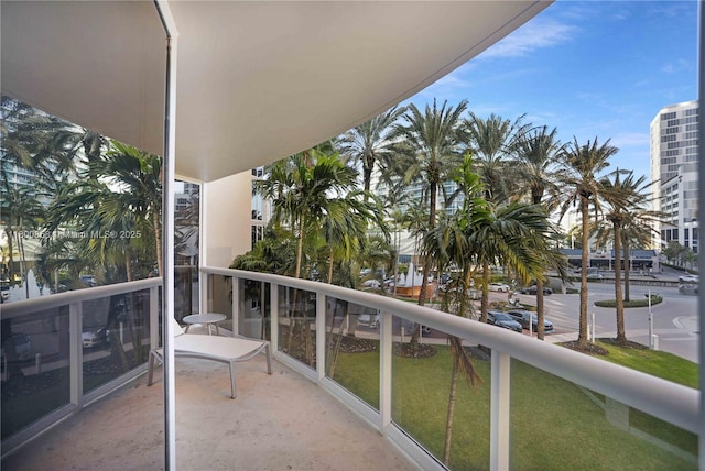 view of balcony