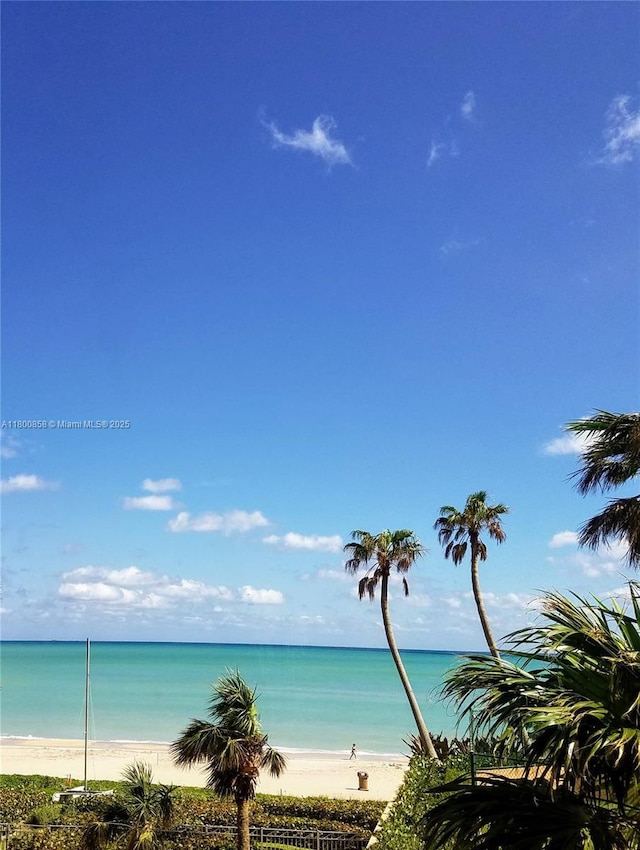 water view featuring nearby beach