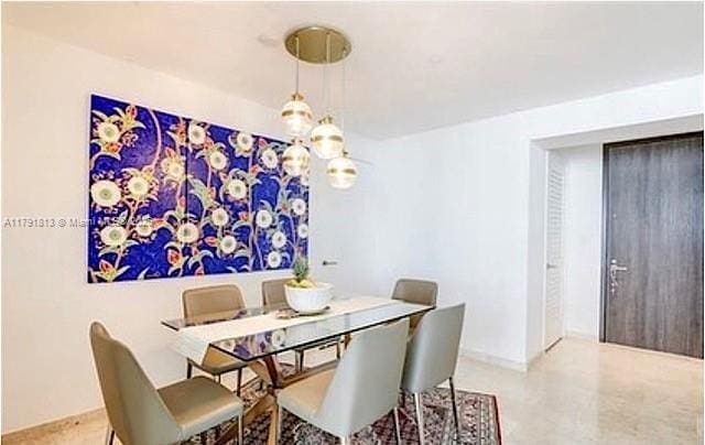 view of dining room