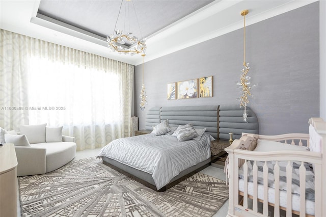 9625 Vescovato Way, Boca Raton, FL 33496 - bedroom with a chandelier