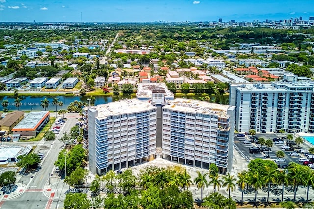 view of urban area featuring a large body of water