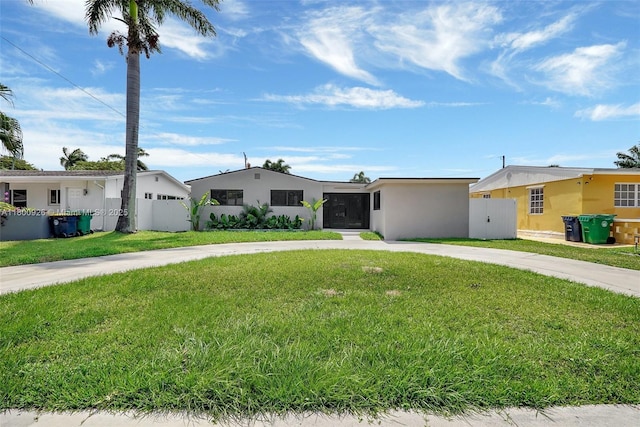 129 NE 2nd Ave, Dania Beach, FL 33004 - view of front of home featuring stucco siding and curved driveway
