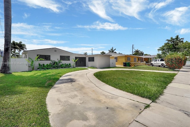 129 NE 2nd Ave, Dania Beach, FL 33004 - view of front of home featuring driveway and stucco siding