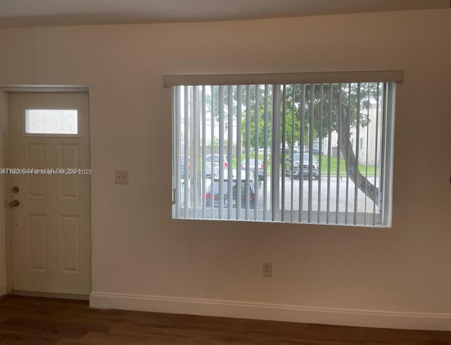307 NW 84th St Unit 307, Miami, FL 33150 - foyer with plenty of natural light, baseboards, and wood finished floors