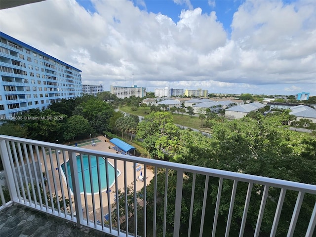 3850 Washington St Unit 704, Hollywood, FL 33021 - balcony with view of pool