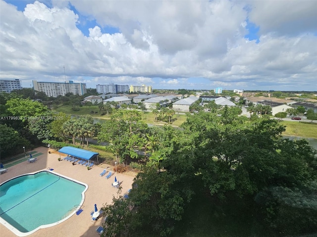 3850 Washington St Unit 704, Hollywood, FL 33021 - drone / aerial view of a pool area