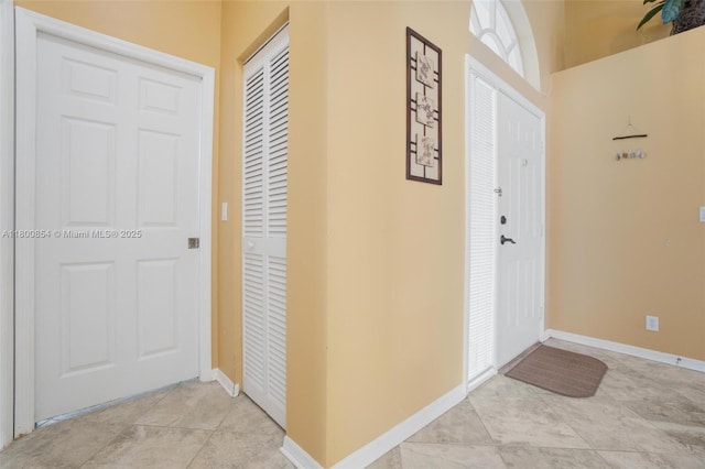 entrance foyer with baseboards