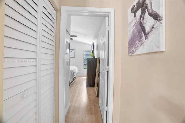 15251 SW 154th Ave, Miami, FL 33187 - hallway with light wood-type flooring