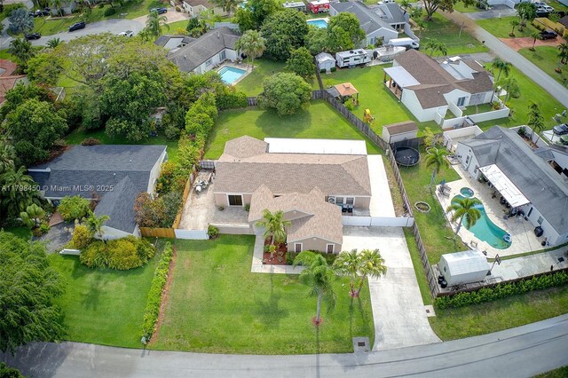 15251 SW 154th Ave, Miami, FL 33187 - aerial perspective of suburban area with a pool