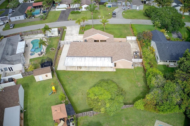 15251 SW 154th Ave, Miami, FL 33187 - aerial perspective of suburban area featuring a pool area