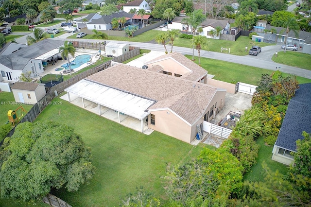 15251 SW 154th Ave, Miami, FL 33187 - aerial perspective of suburban area with a pool
