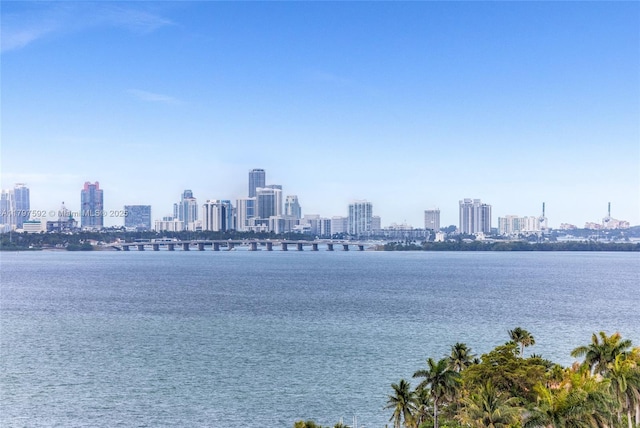 7910 Harbor Island Dr Unit 1208, North Bay Village, FL 33141 - water view featuring a view of skyline