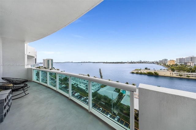 7910 Harbor Island Dr Unit 1208, North Bay Village, FL 33141 - balcony featuring a water view and a city view