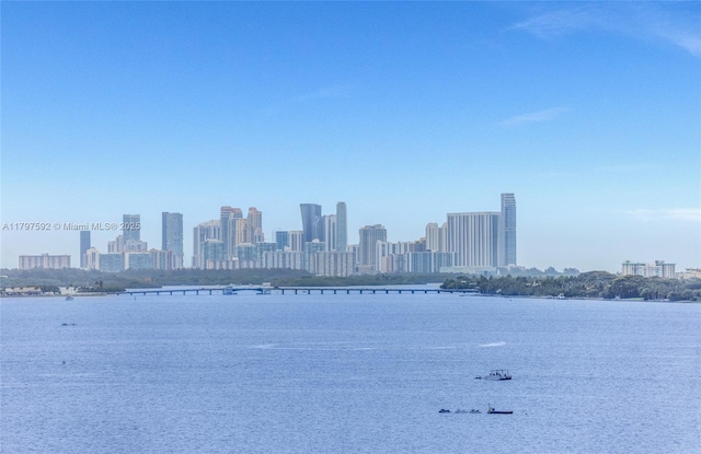 7910 Harbor Island Dr Unit 1208, North Bay Village, FL 33141 - water view featuring a view of skyline