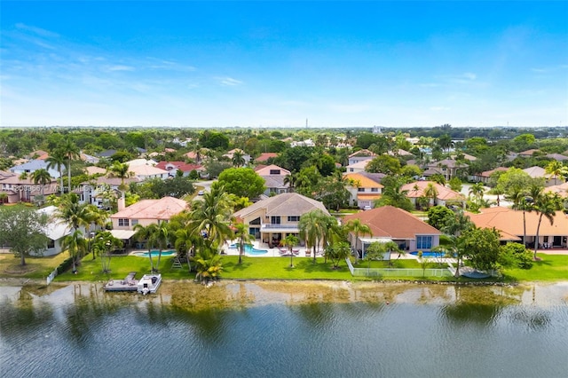 1106 NW 180th Ave, Pembroke Pines, FL 33029 - aerial perspective of suburban area featuring a nearby body of water and a pool