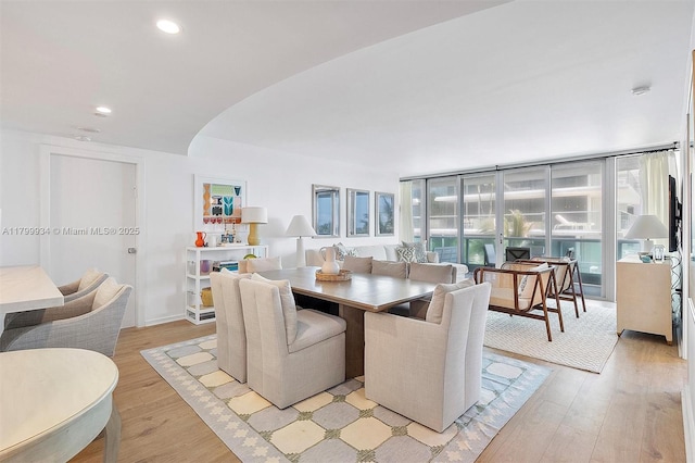 9401 Collins Ave Unit 505, Surfside, FL 33154 - dining space with light wood finished floors and recessed lighting