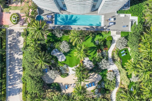 9401 Collins Ave Unit 505, Surfside, FL 33154 - aerial overview of property's location featuring a pool area