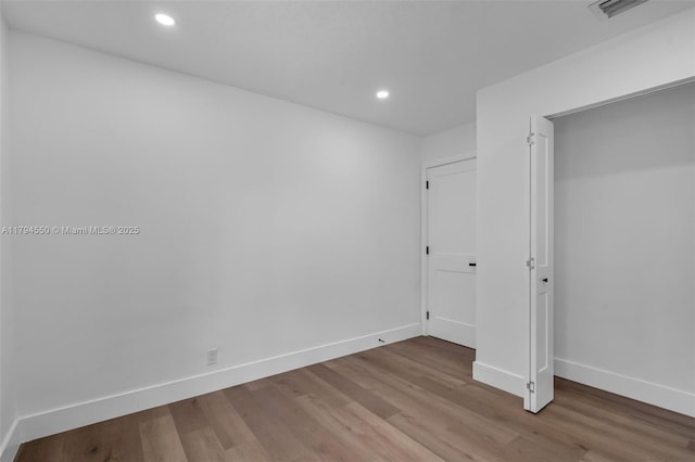 3732 SW 16th St, Fort Lauderdale, FL 33312 - unfurnished bedroom featuring wood finished floors, baseboards, and recessed lighting