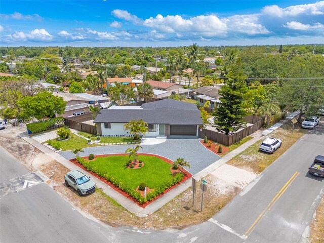aerial view of residential area