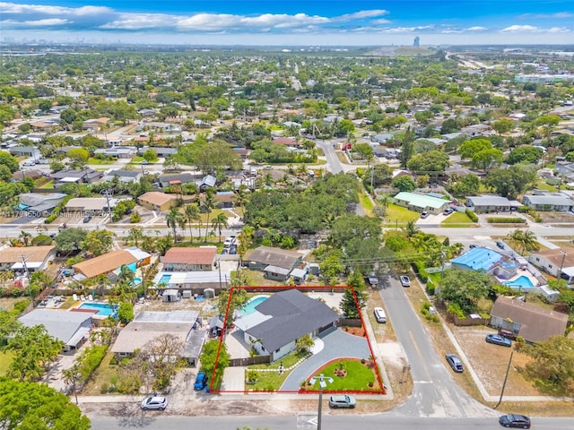 3732 SW 16th St, Fort Lauderdale, FL 33312 - aerial view of residential area featuring property boundaries highlighted