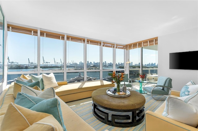 400 Alton Rd Unit 1101, Miami Beach, FL 33139 - sunroom / solarium with a water view