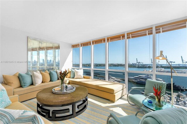 400 Alton Rd Unit 1101, Miami Beach, FL 33139 - living room featuring a water view