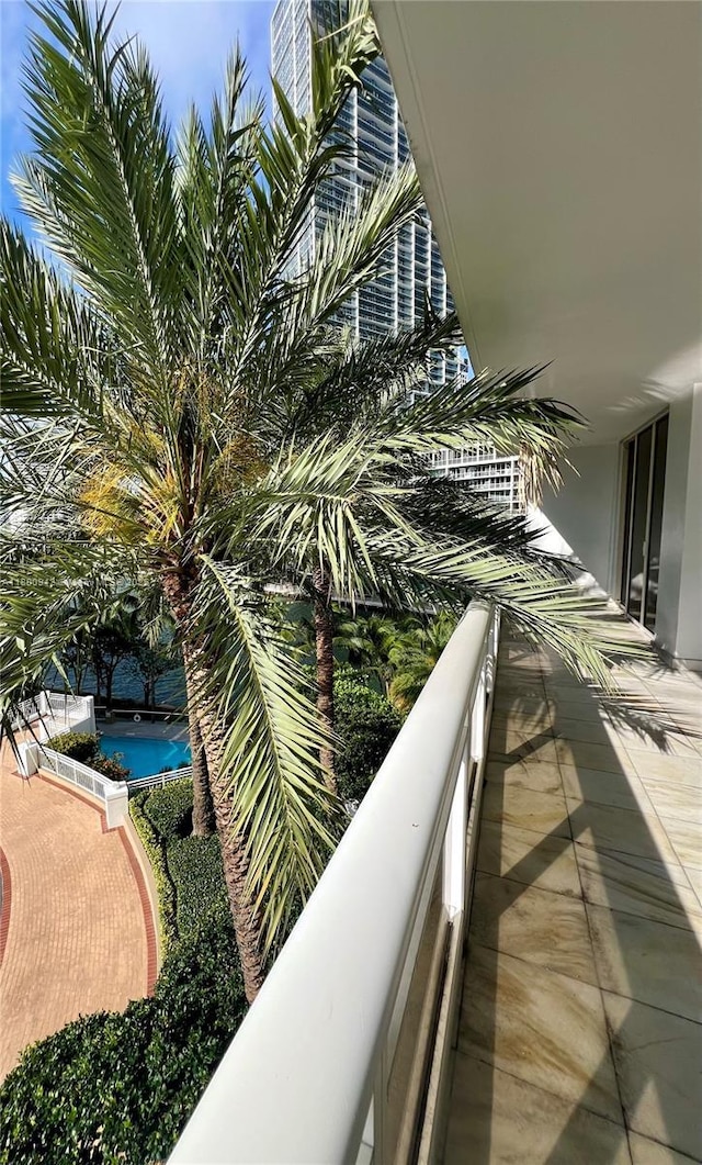 901 Brickell Key Blvd Unit 603, Miami, FL 33131 - balcony with view of pool area