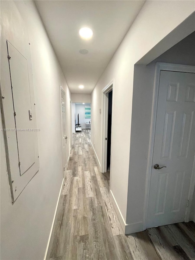 1900 NE 180th St, North Miami Beach, FL 33162 - hall featuring light wood finished floors and baseboards