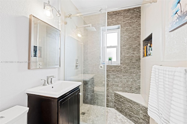6811 SW 5th Ter, Miami, FL 33144 - full bathroom featuring a shower stall, toilet, and vanity