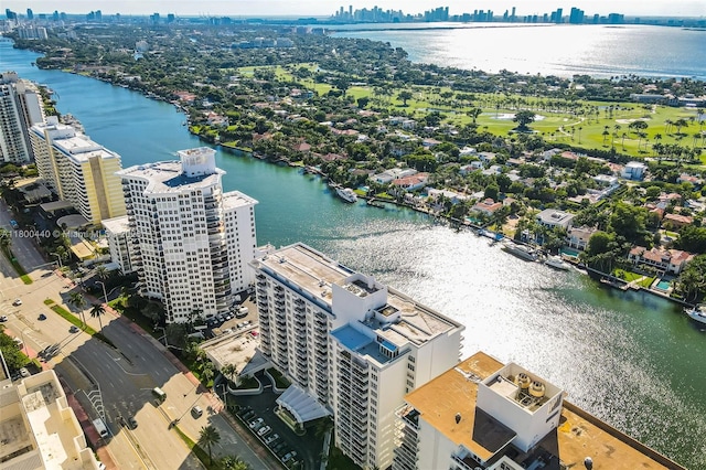 5700 Collins Ave Unit 4A, Miami Beach, FL 33140 - bird's eye view of a view of skyline and a nearby body of water