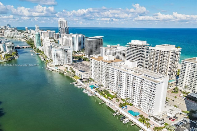 5700 Collins Ave Unit 4A, Miami Beach, FL 33140 - view of urban area with a nearby body of water and a pool