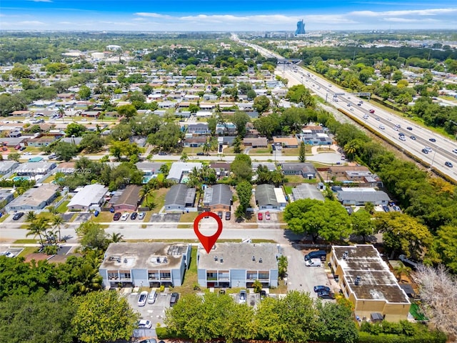 6306 Moseley St Unit 1, Hollywood, FL 33024 - aerial view of property's location with a highway and nearby suburban area